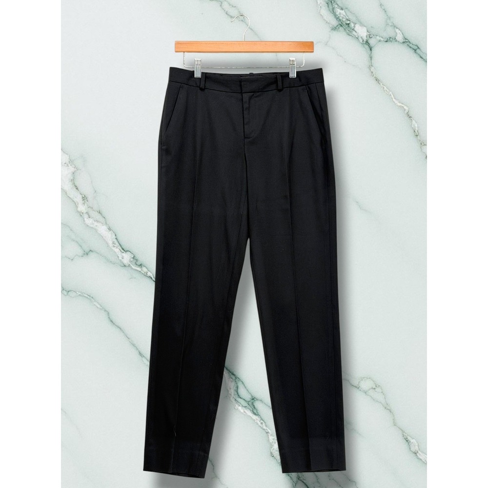 Banana Republic Avery Slim Straight Black Dress Pants 4 Tall Long